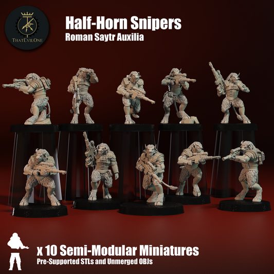 Roman Saytr Auxilia Half-Horn Snipers - ThatEvilOne - 28mm