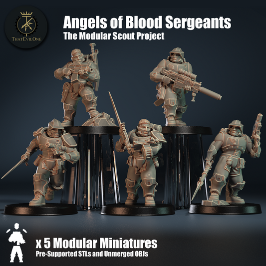 The Modular Scout Project "Angels of Blood" Sergeants - ThatEvilOne - 28mm