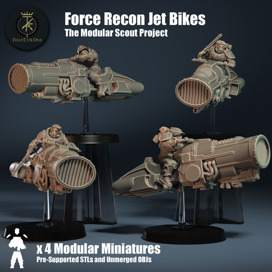 The Modular Scout Project Force Recon Jetbikes - ThatEvilOne - 28mm