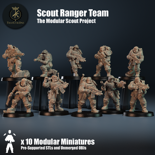 The Modular Scout Project Scout Rangers Team - ThatEvilOne - 28mm