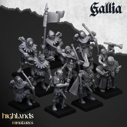 Gallia - Robin Hood and the Sherwood Archers - Highlands Miniatures