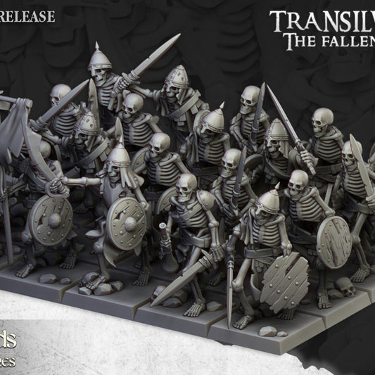 Transilvanya - Skeleton Warriors with Swords Unit - Highlands Miniatures