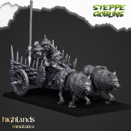 Orcs and Goblins - Steppe Goblin Chariot - Highlands Miniatures