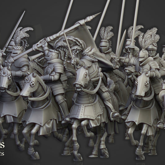 Sunland - Sunland Knights on Horse - Highlands Miniatures