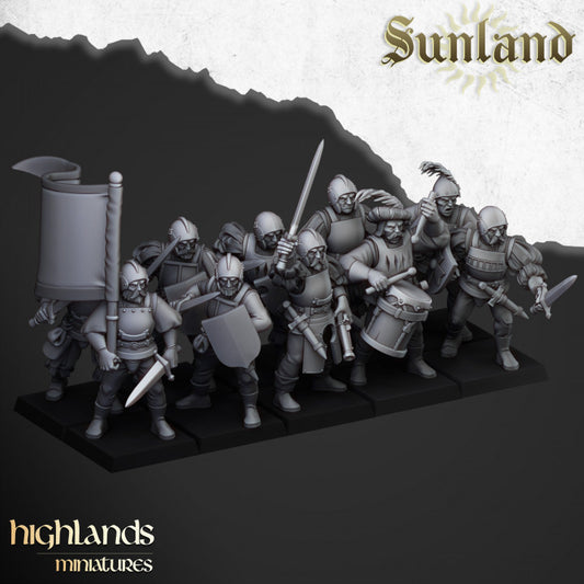 Sunland - Sunland Troops with swords - Highlands Miniatures