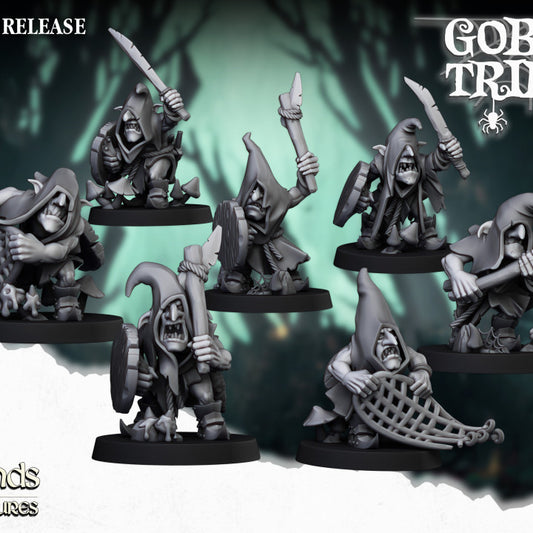 Goblins Tribes - Swamp Goblin with Hand Weapons - Highlands Miniatures