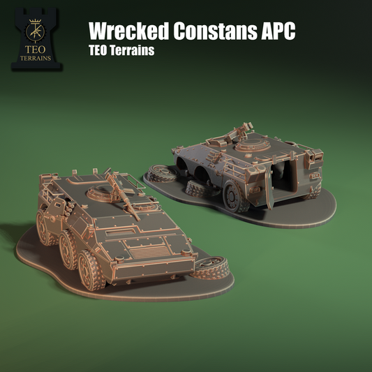 TEO Terrains - Wrecked Constans APC - ThatEvilOne - 28mm