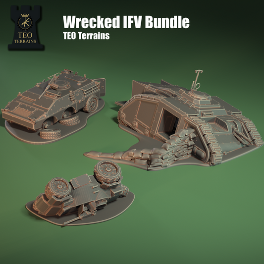 TEO Terrains - Wrecked Vehicles Bundle - ThatEvilOne - 28mm