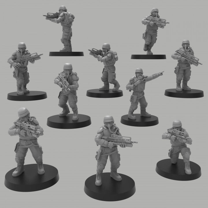 Assault Infantry w/ Rifles - ThatEvilOne - 28mm