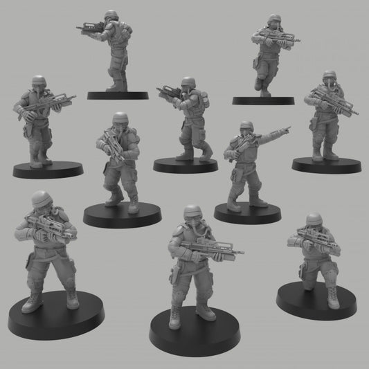 Assault Infantry w/ Rifles - ThatEvilOne - 28mm
