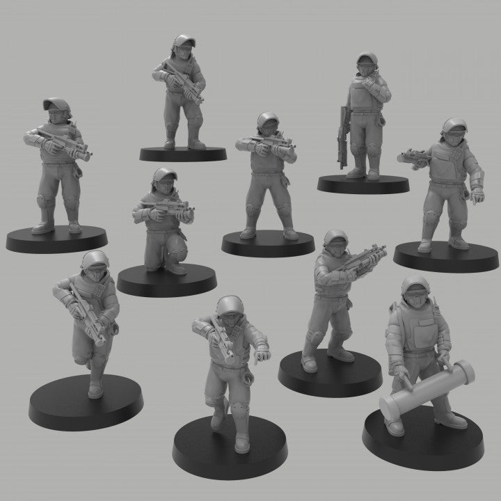 Security Officer w/ SMGs - ThatEvilOne - 28mm