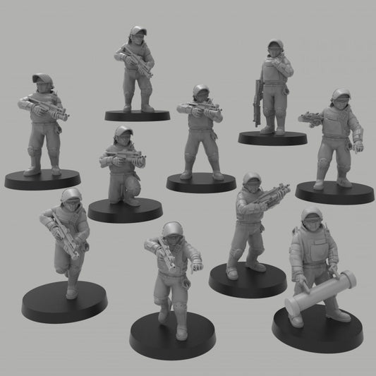 Security Officer w/ SMGs - ThatEvilOne - 28mm