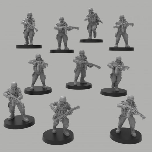 Assault Infantry w/ Flamers - ThatEvilOne - 28mm