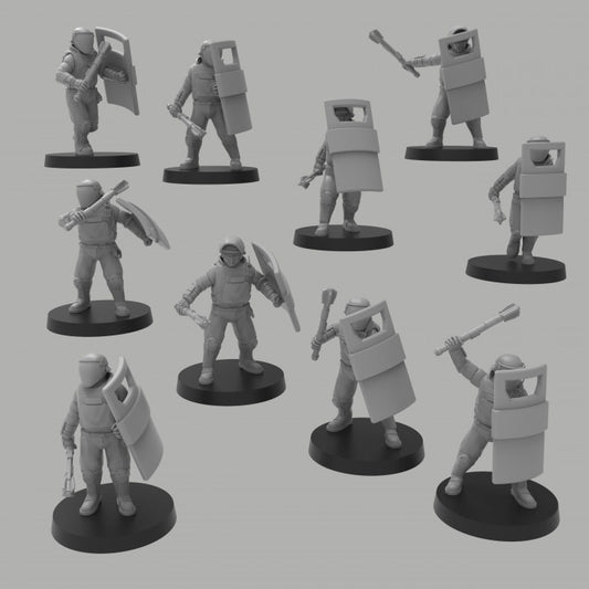Security Officer w/ Mauls - ThatEvilOne - 28mm