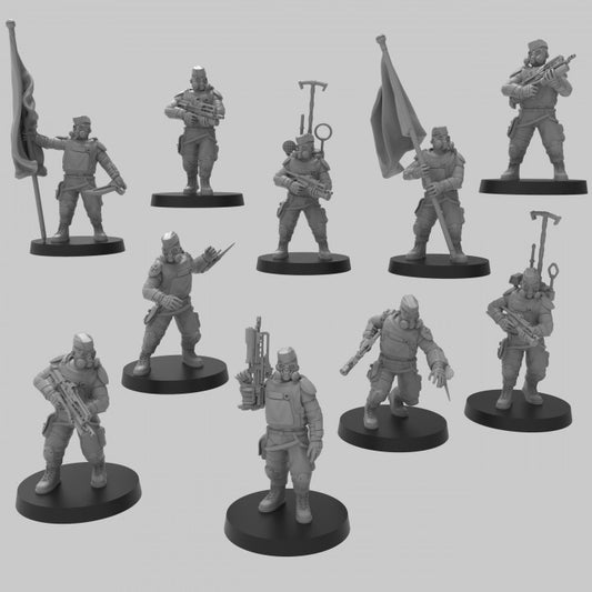 Assault Infantry w/ Command - ThatEvilOne - 28mm