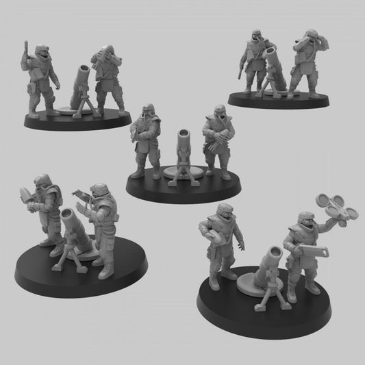 Support Infantry w/ Mortars - ThatEvilOne - 28mm