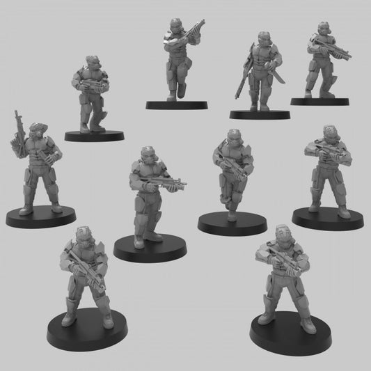Advanced Shocktroops w/ SMGs - ThatEvilOne - 28mm