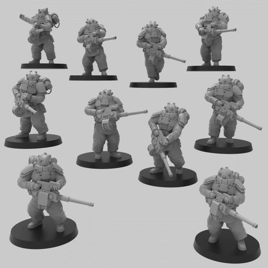 O.G.R.E Combat Suits w/ Autocannons - ThatEvilOne - 28mm