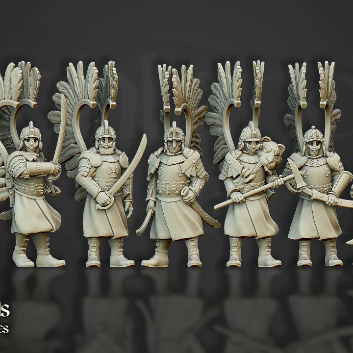 Sunland - Winged Hussars on foot - Highlands Miniatures