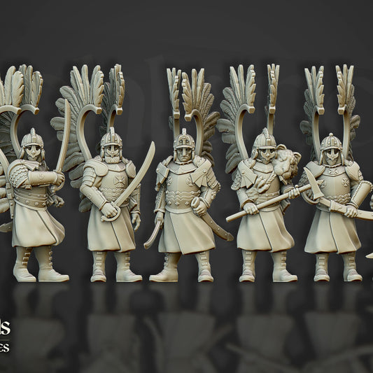 Sunland - Winged Hussars on foot - Highlands Miniatures