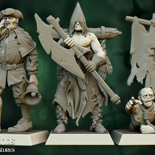 Transilvanya - Zombie Command Group - Highlands Miniatures