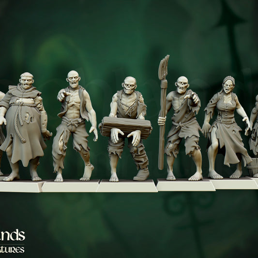 Transilvanya - Zombie Villagers - Highlands Miniatures