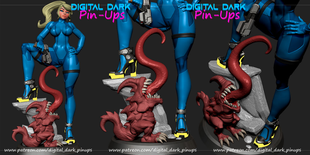 Samus Aran - Digital Dark Pin-ups