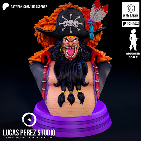 Black Beard Bust - Lucas Perez Studio