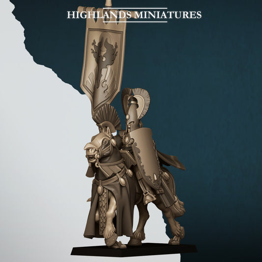 Aegean Elves - Mounted Aegean Lord BSB - Highlands Miniatures