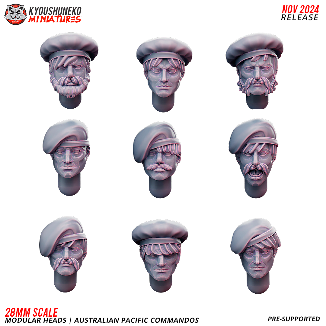 Heads | Australian Pacific Commando - Kyoushuneko Miniatures