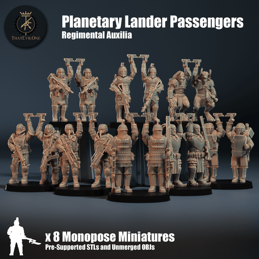 Regimental Auxilia Planetary Lander Passengers - ThatEvilOne - 28mm