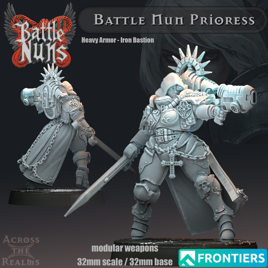 Battle Nun Prioress (Heavy Armor) - Battle Nuns - Across the Realms 32mm
