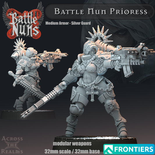 Battle Nun Prioress (Medium Armor) - Battle Nuns - Across the Realms 32mm