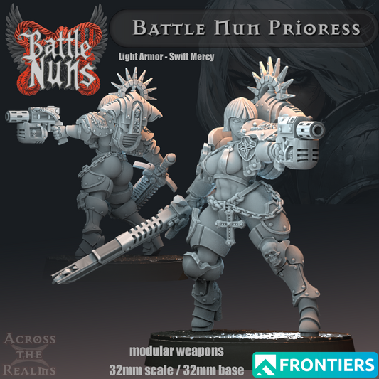 Battle Nun Prioress (Light Armor) - Battle Nuns - Across the Realms 32mm
