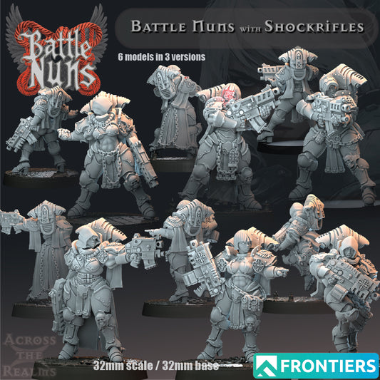 Battle Nuns with Shockrifles - Battle Nuns - Across the Realms 32mm