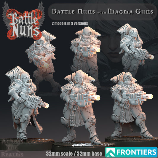 Battle Nuns with Magma Guns - Battle Nuns - Across the Realms 32mm