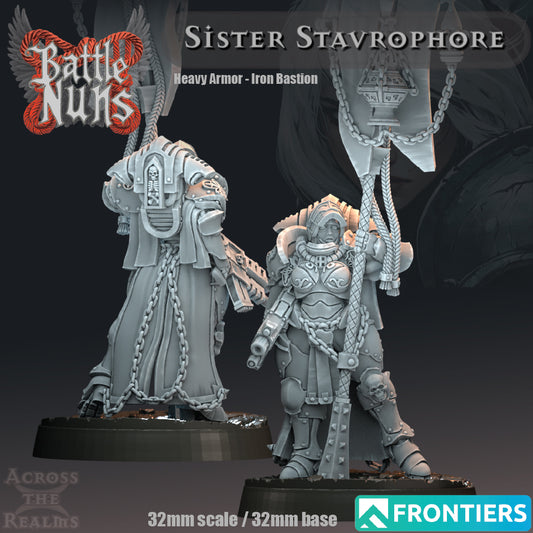 Sister Stavrophore (Heavy Armor) - Battle Nuns - Across the Realms 32mm