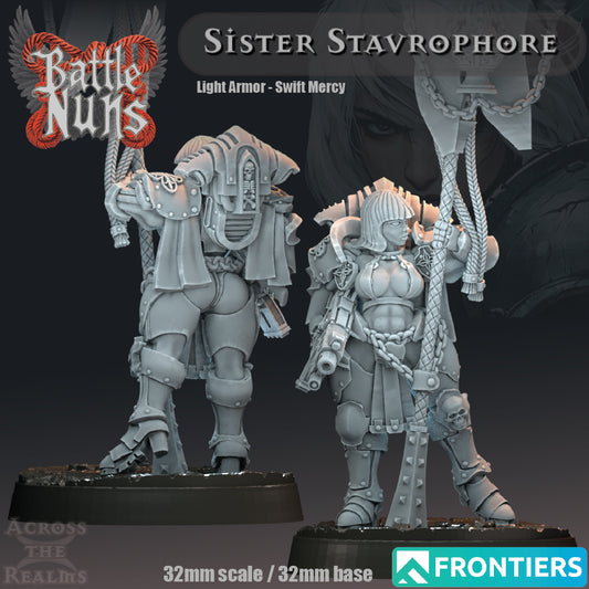 Sister Stavrophore (Light Armor) - Battle Nuns - Across the Realms 32mm