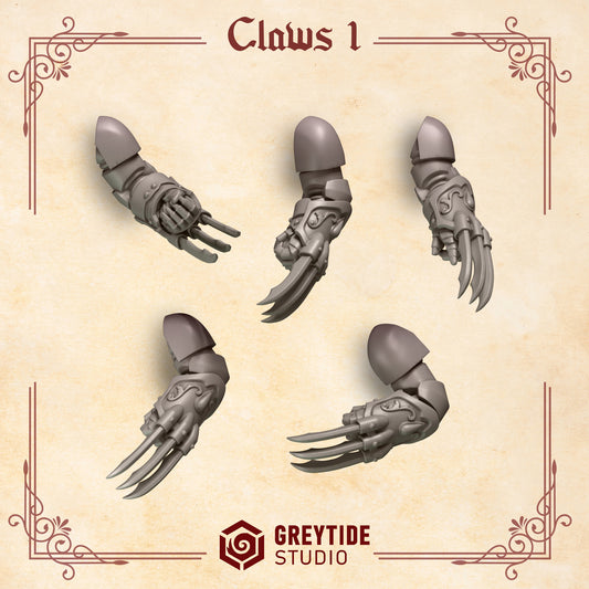 Claws 1 CL - Arms and Weapons - Bits - GreyTide Studio