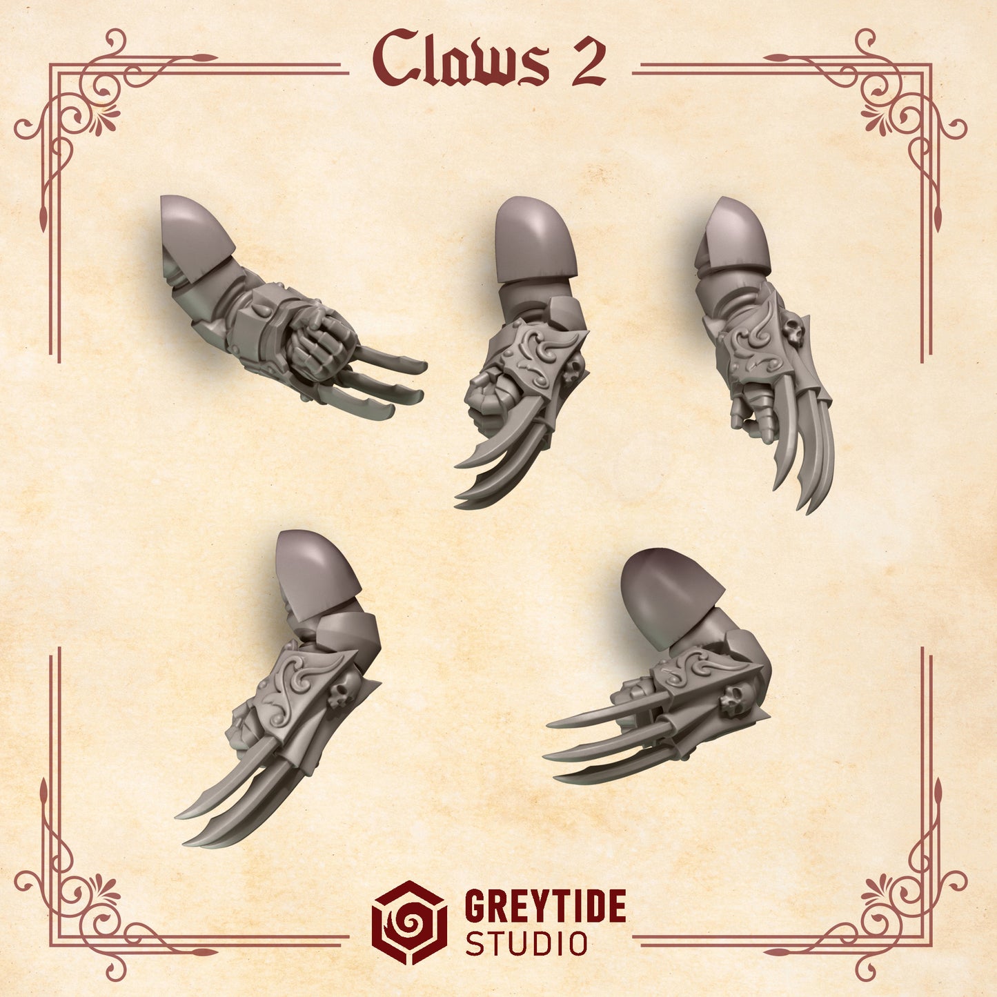 Claws 2 CL - Arms and Weapons - Bits - GreyTide Studio