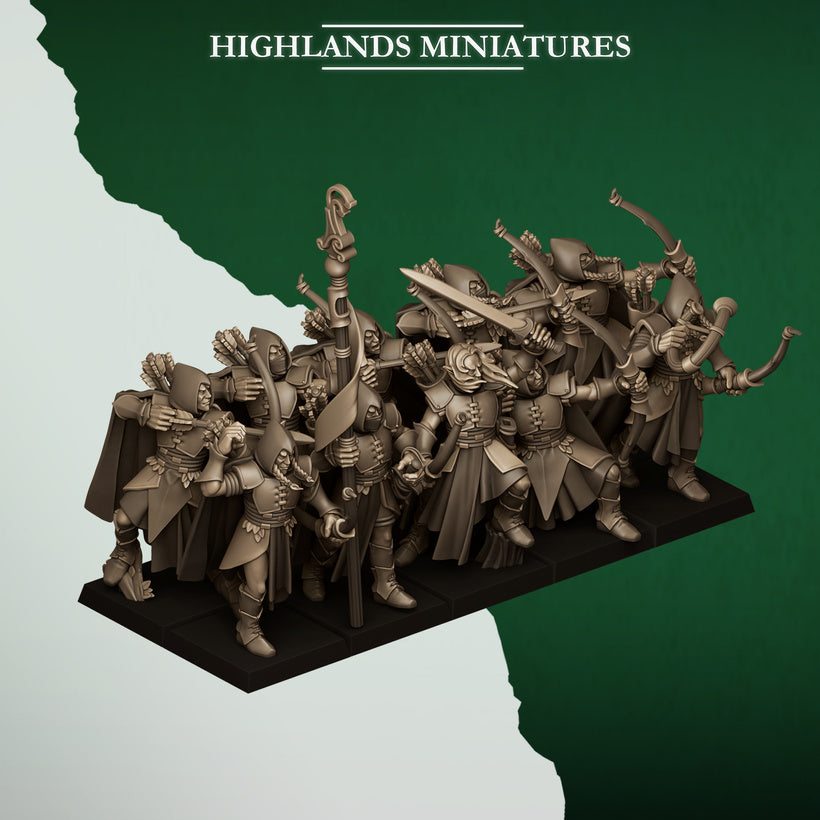 Feral Elves - Feral Archers - Highlands Miniatures