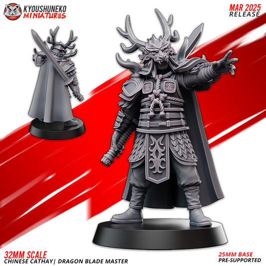 Dragon Blade Master | Chinese Cathay - Kyoushuneko Miniatures