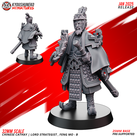 Feng Mo - B , Lord Strategist | Chinese Cathay - Kyoushuneko Miniatures