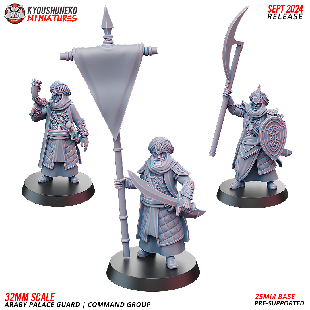 Araby Palace Guard | Command Group - Sling - Kyoushuneko Miniatures