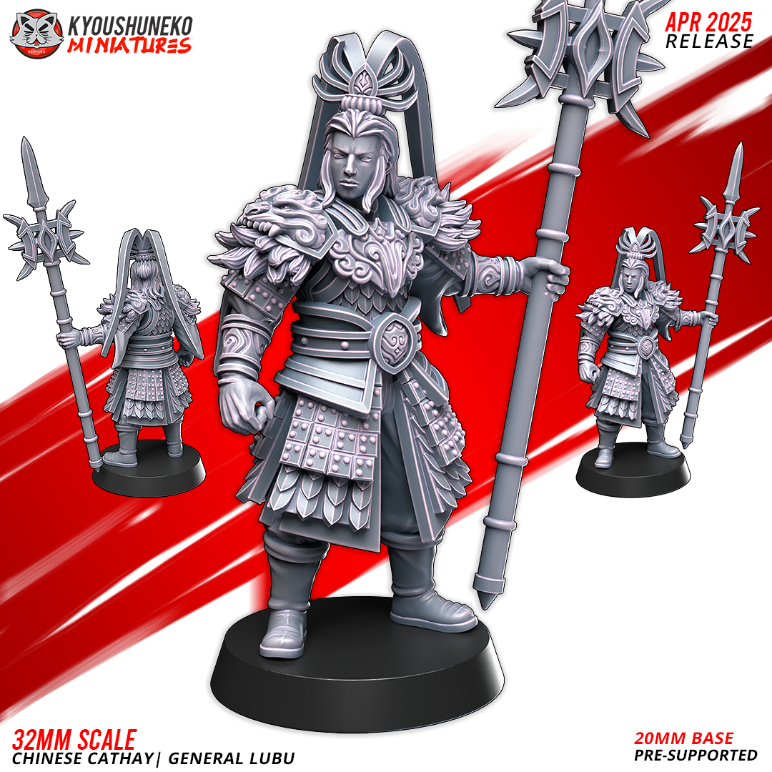 Lu Bu - Chinese Cathay General - Kyoushuneko Miniatures