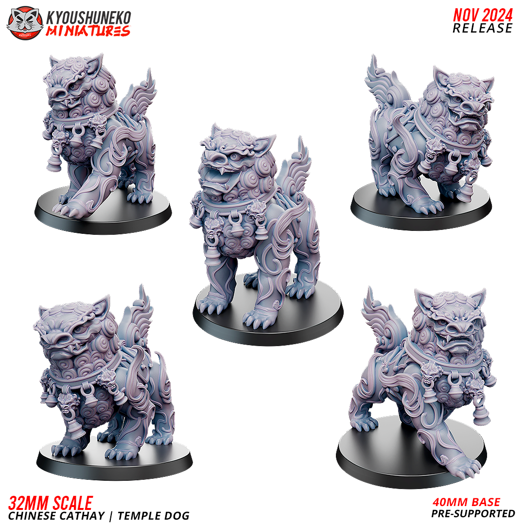 Temple Dogs | Chinese Cathay - Kyoushuneko Miniatures