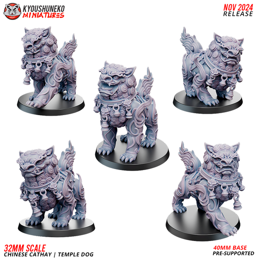 Temple Dogs | Chinese Cathay - Kyoushuneko Miniatures