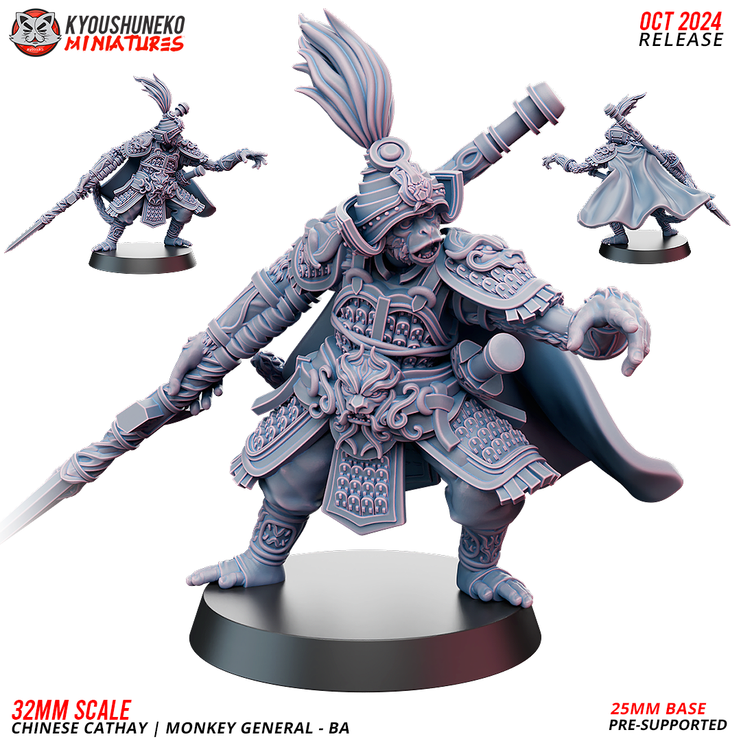 Monkey General - Ba | Chinese Cathay - Kyoushuneko Miniatures