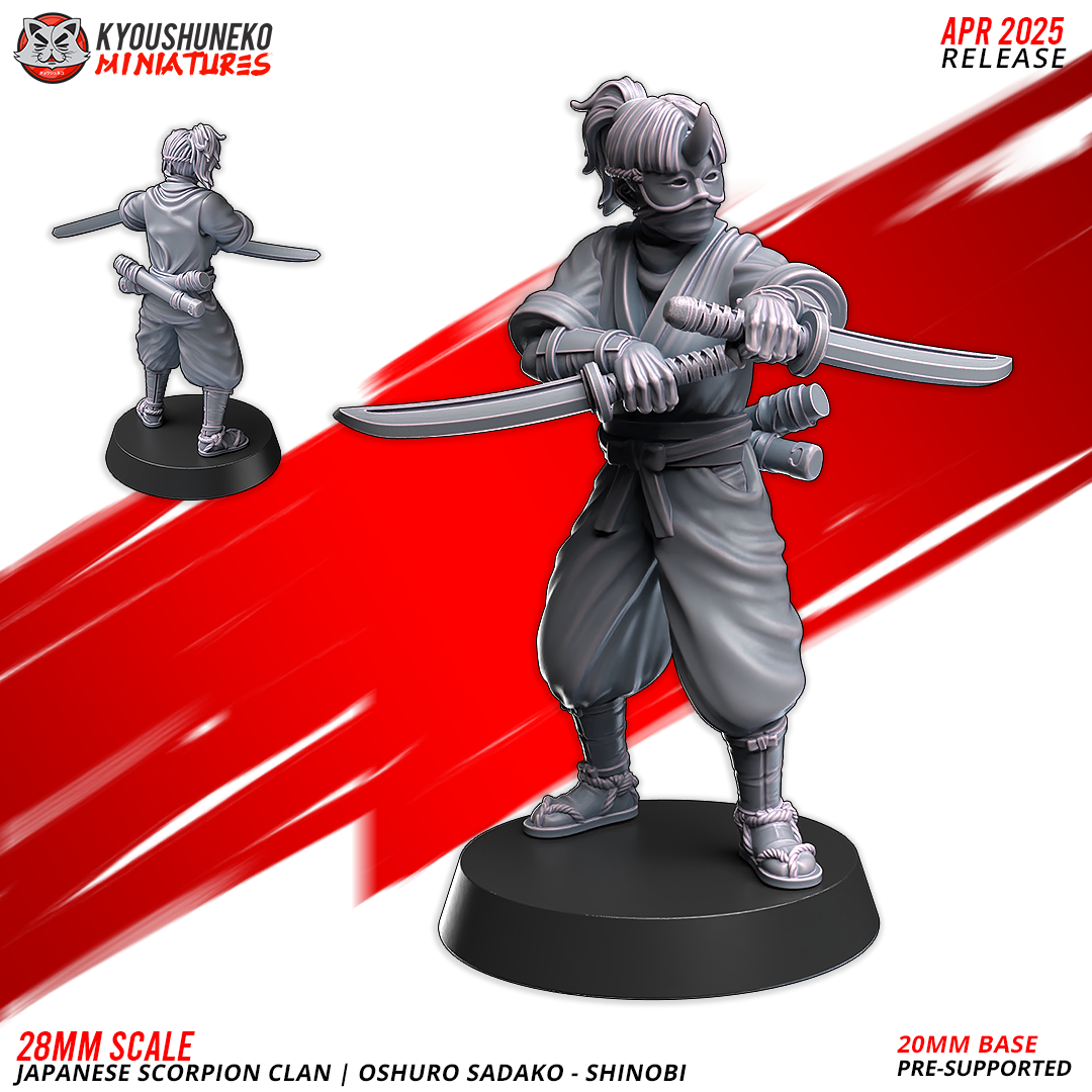 Oshuro Sadako - Shinobi | Japanese Scorpion Clan - Kyoushuneko Miniatures