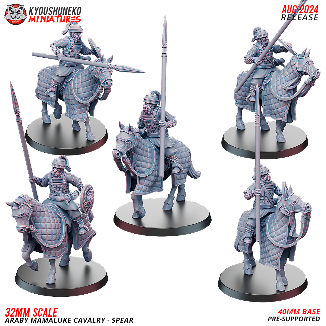 Araby Mamaluke Cavalry - Spear - Kyoushuneko Miniatures